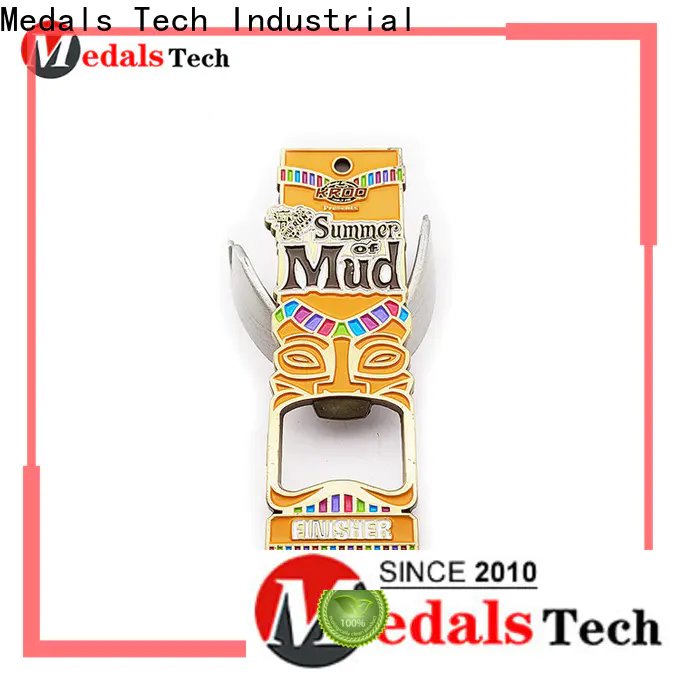Medals Tech round stainless steel bottle opener customized for commercial