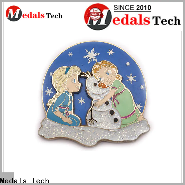 Medals Tech glitter quality lapel pins for business for woman