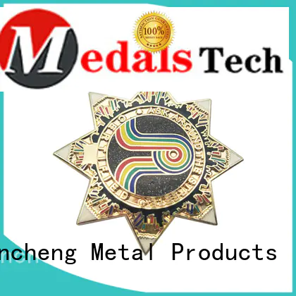 Huancheng Brand filled plated custom lapel pins color factory