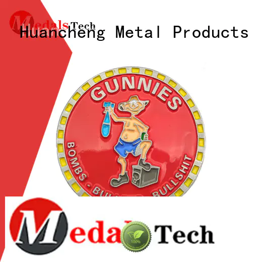 Custom hard enamel challenge coin offset printing Huancheng