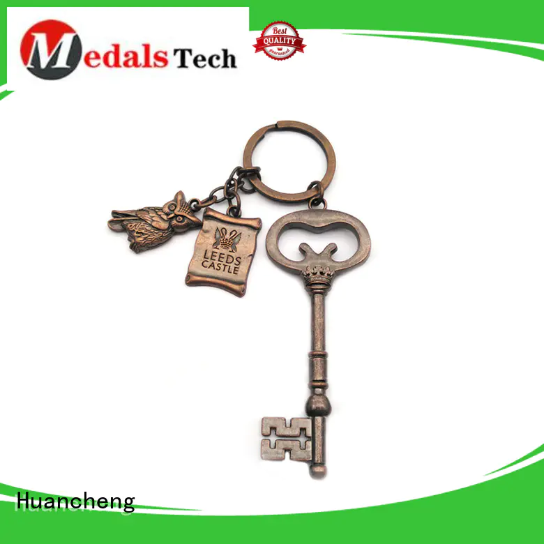 christmas gifts copper promotional name keychains Huancheng