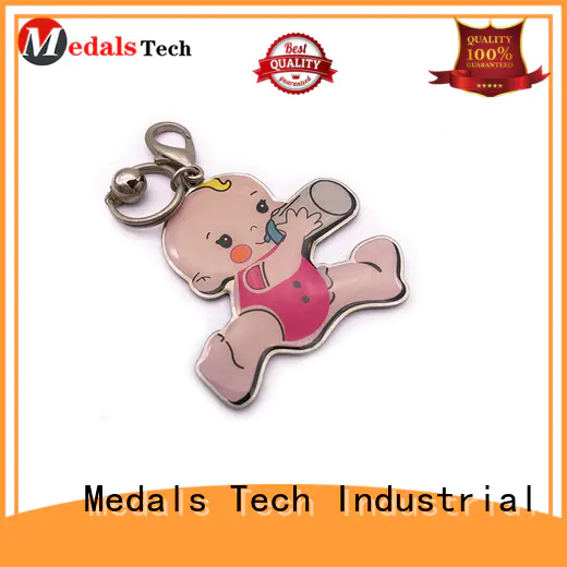 Medals Tech embossed keychain supplies from China for add on sale