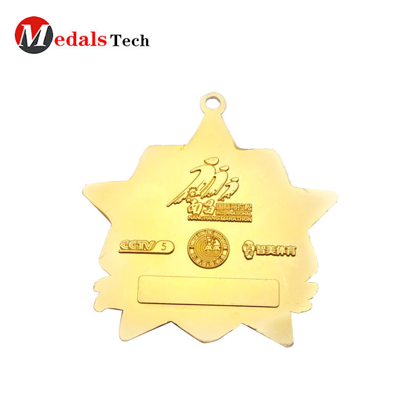 Matte gold custom wholesale sport medal for marathon