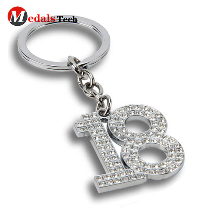 China factory direct sale custom metal bullet silver plated keychain