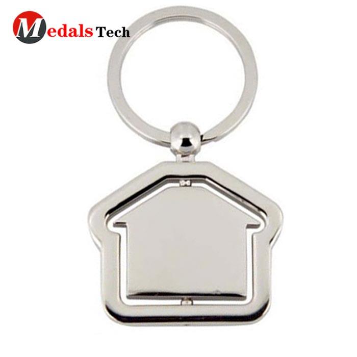 No minimum order metal house souvenir laser letter keychain