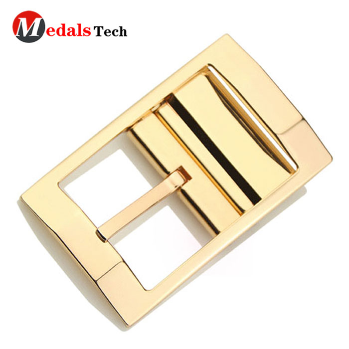 High quality safe clip shinny gold metal belt buckles
