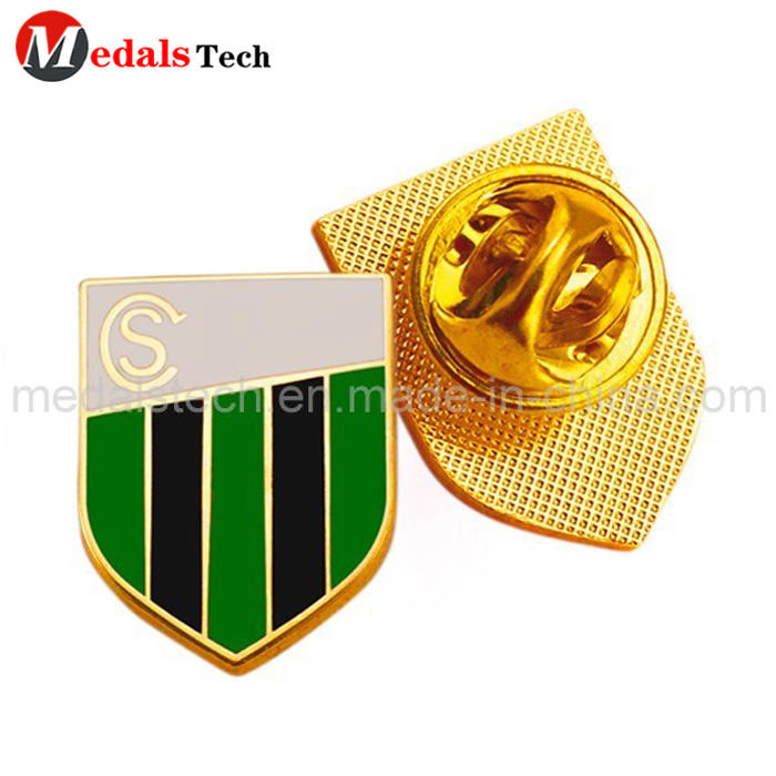 Cheap custom metal football soft enamel lapel pin