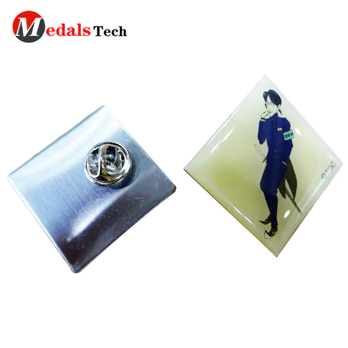 Hot selling cartoon character epoxy coated stainless steel lapel pin