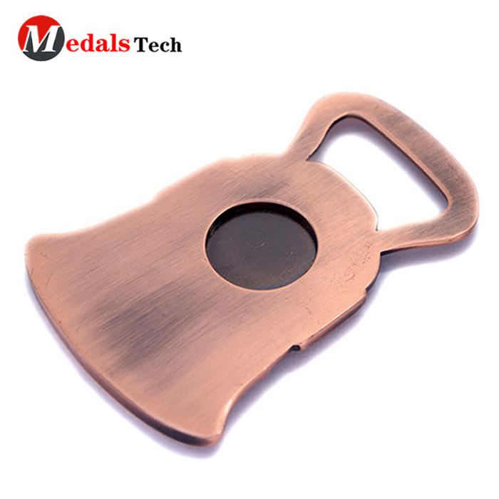 Low price new style bell shape magnet antique bronze bottle opener