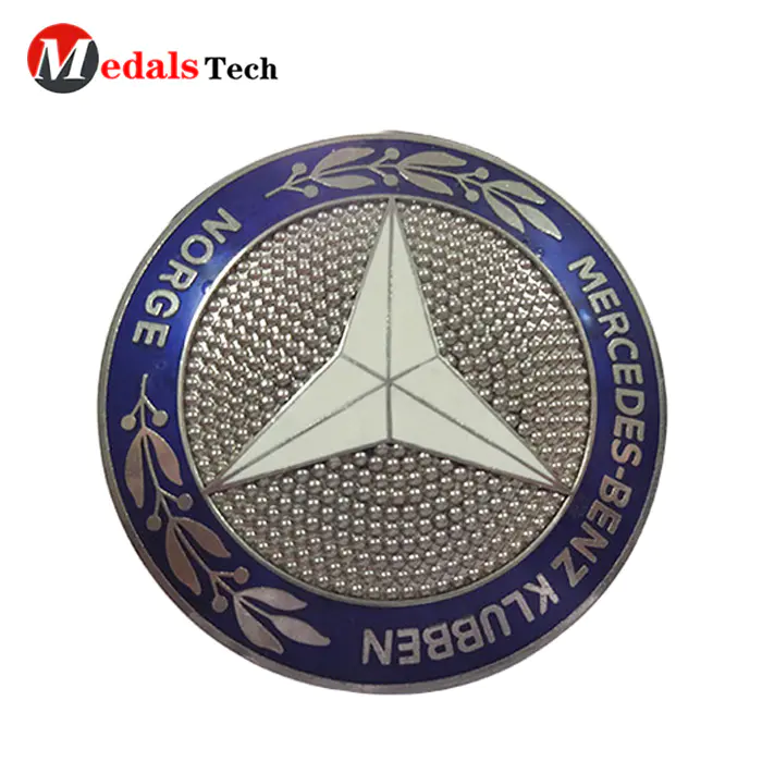 Factory price metal gold plating round shape nameplate for clothes