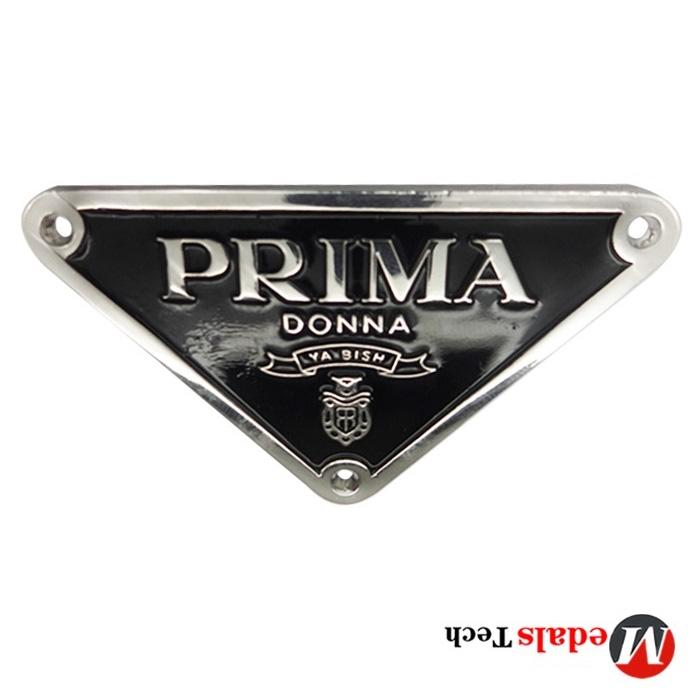 Wholesale soft enamel custom embossed logo silver plating nameplate