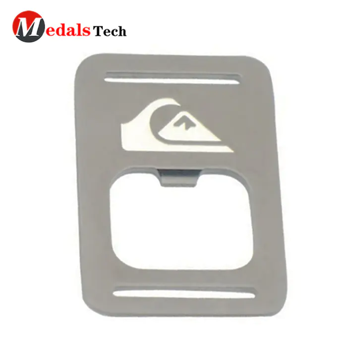 Factory direct sale metal silver plating card bottle opener