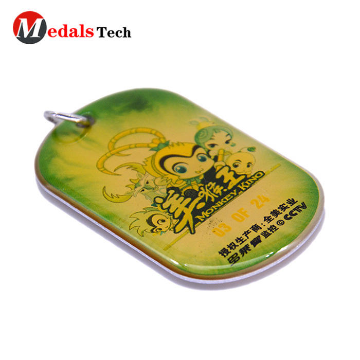 High quality beautiful  epoxy coated sticker letter print dog tag