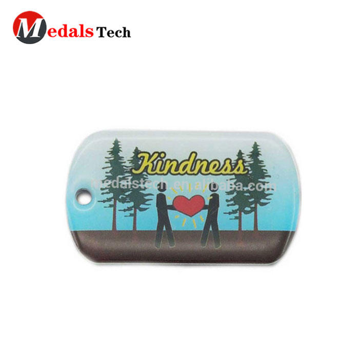 High quality beautiful  epoxy coated sticker letter print dog tag