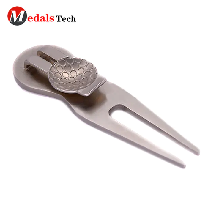 Club Golf Divot Tool Silver Plating with Bottle Opener
