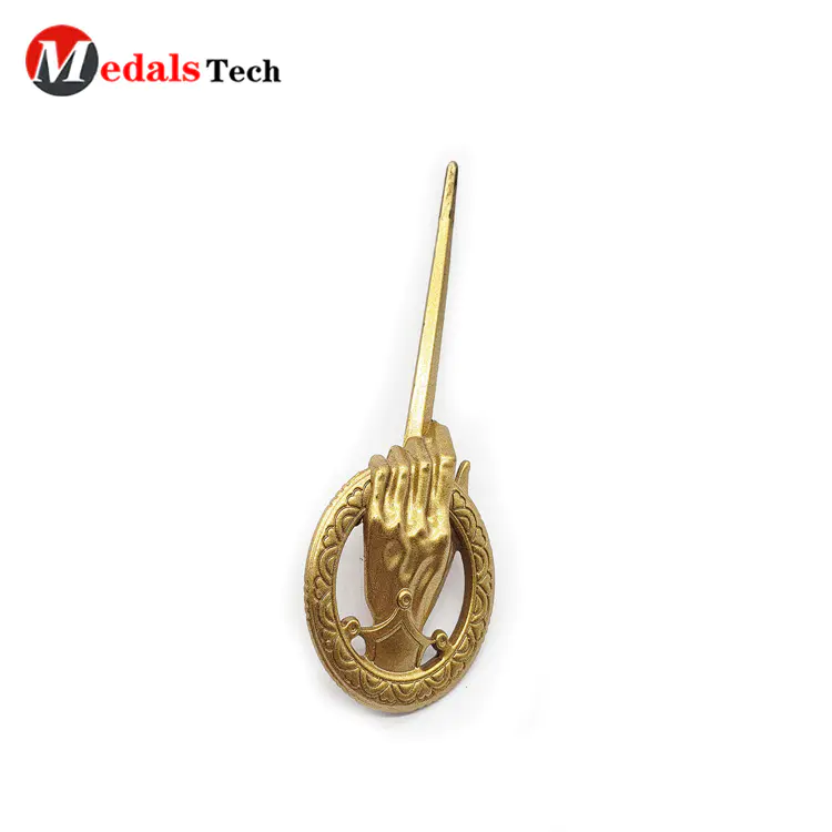 Gold Plating Metal Name Plates 3d Logo Lapel for Handbags