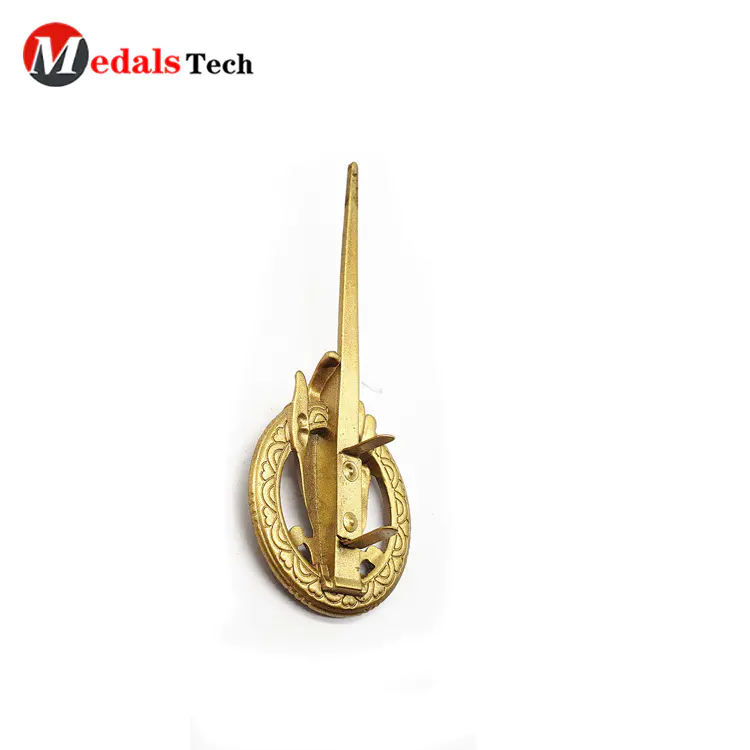 Gold Plating Metal Name Plates 3d Logo Lapel for Handbags