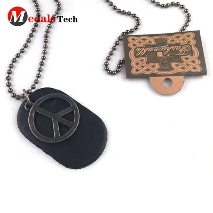 Factory wholesale cheap custom printed military dog tags with ball chain