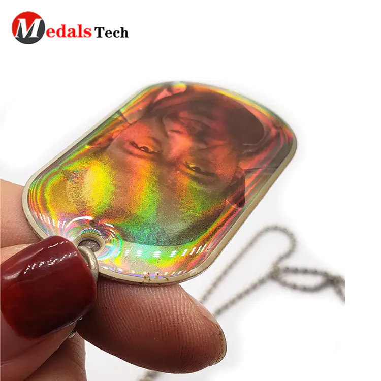 New gift customized design printed epoxy dog tag necklace