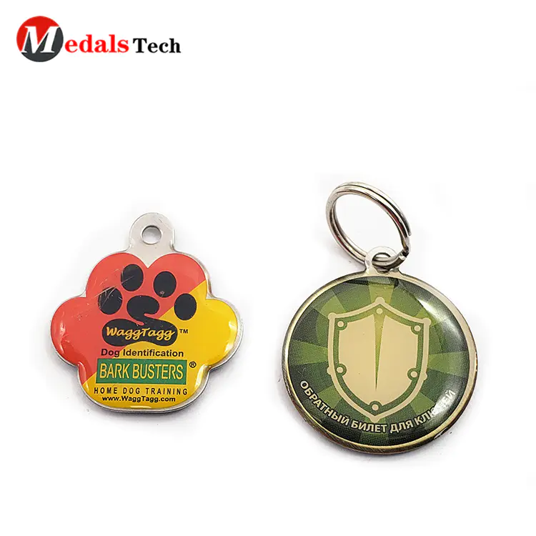 Wholesale code printing metal pets dog tag with QR Code