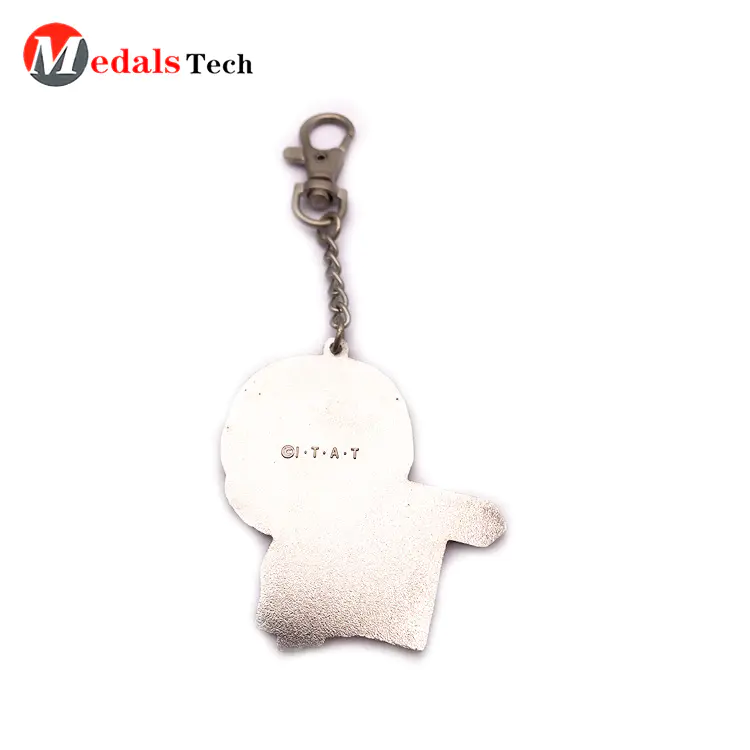 High quality zinc alloy hard enamel keychain with dog hook