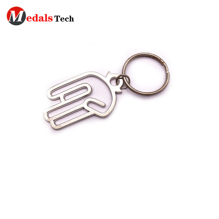 Custom Metal Home Keychain Silver Plating Cut Out Blank Low Price