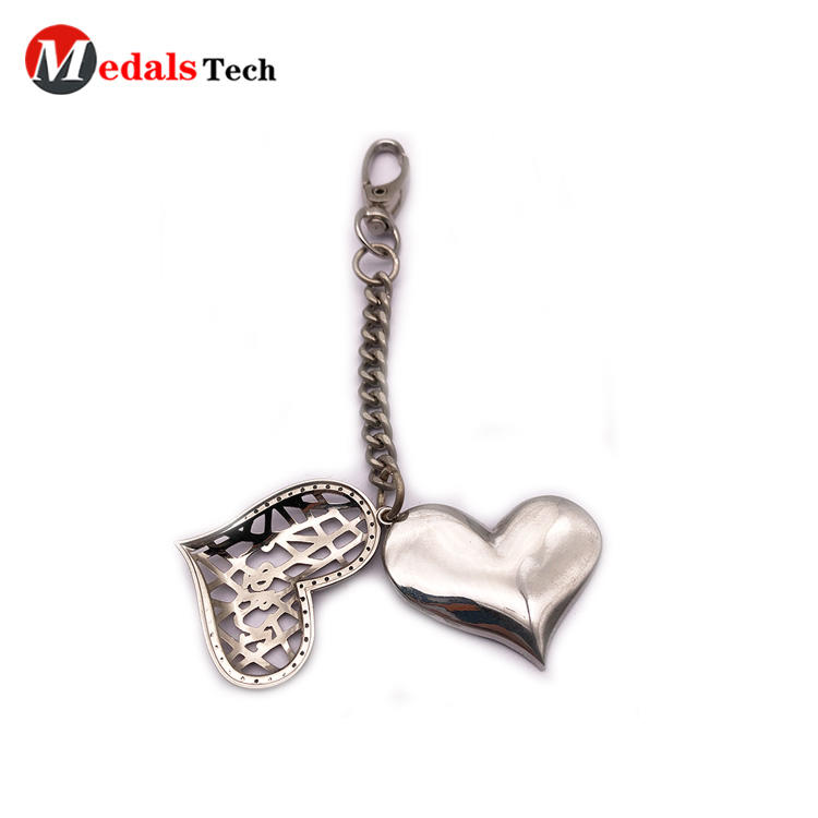 Cool Metal Keychain Sticker Printing Heart Shape Photo Frame New Design