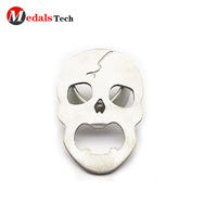 Creative promotional cut out design skull shape aluminum bottle opener