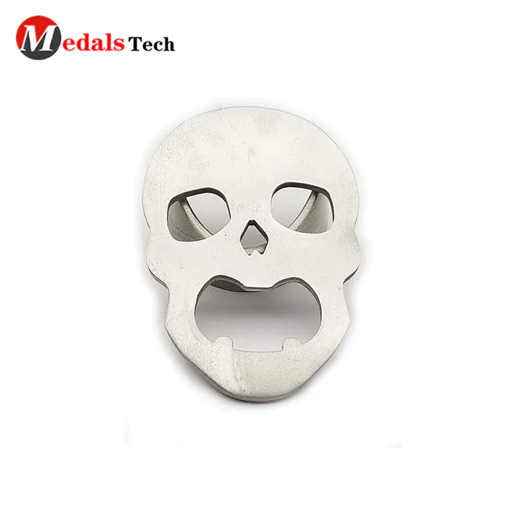 Creative promotional cut out design skull shape aluminum bottle opener