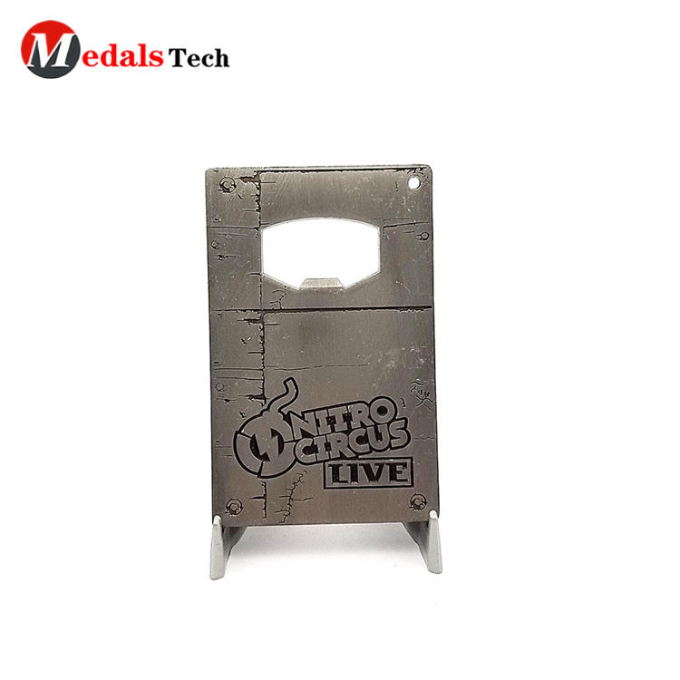 Customized logo print business gift metal card bottle opener