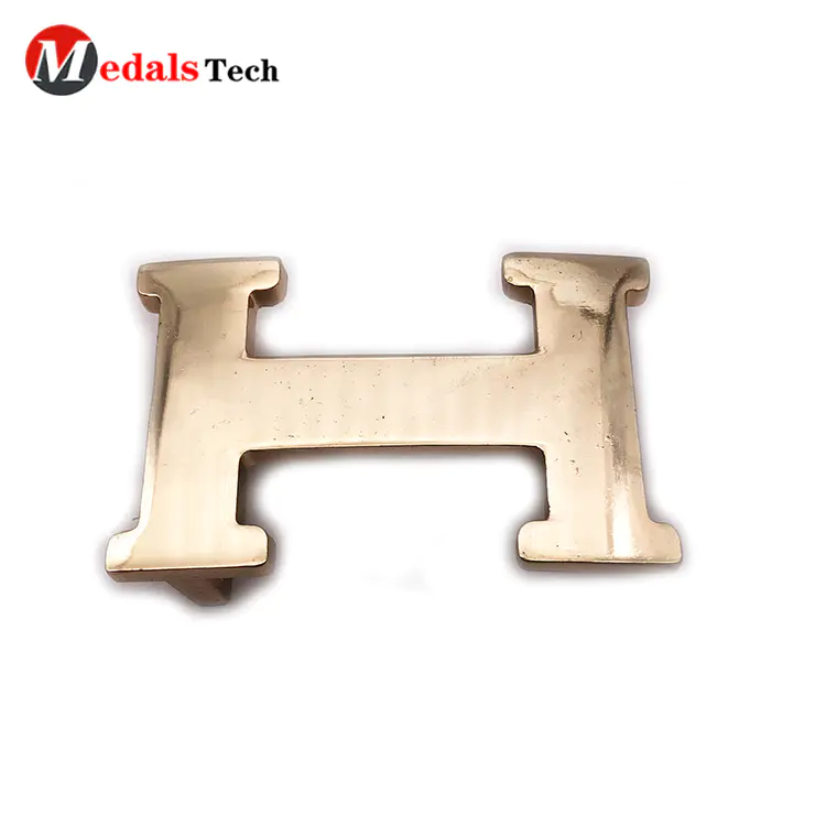 High quality letter shape gold die casting bag  belt buckles