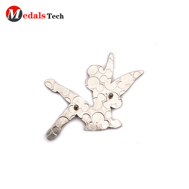 Wholesale beautiful  fairy girl silver plated gift metal lapel pin