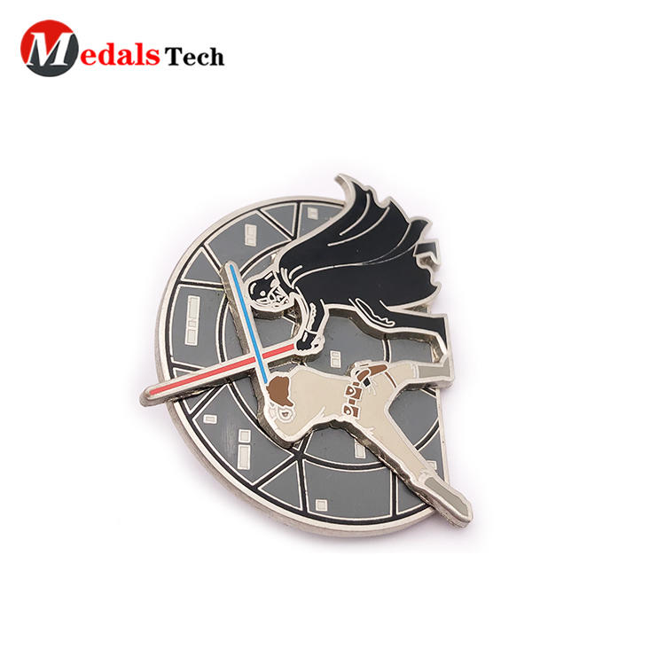 Low price customized 3d embossed logo metal lapel pin