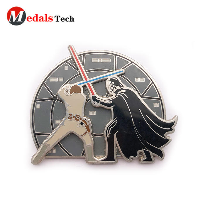 Low price customized 3d embossed logo metal lapel pin