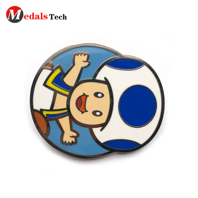 Promotional  cheap soft enamel cartoon pin unique badge