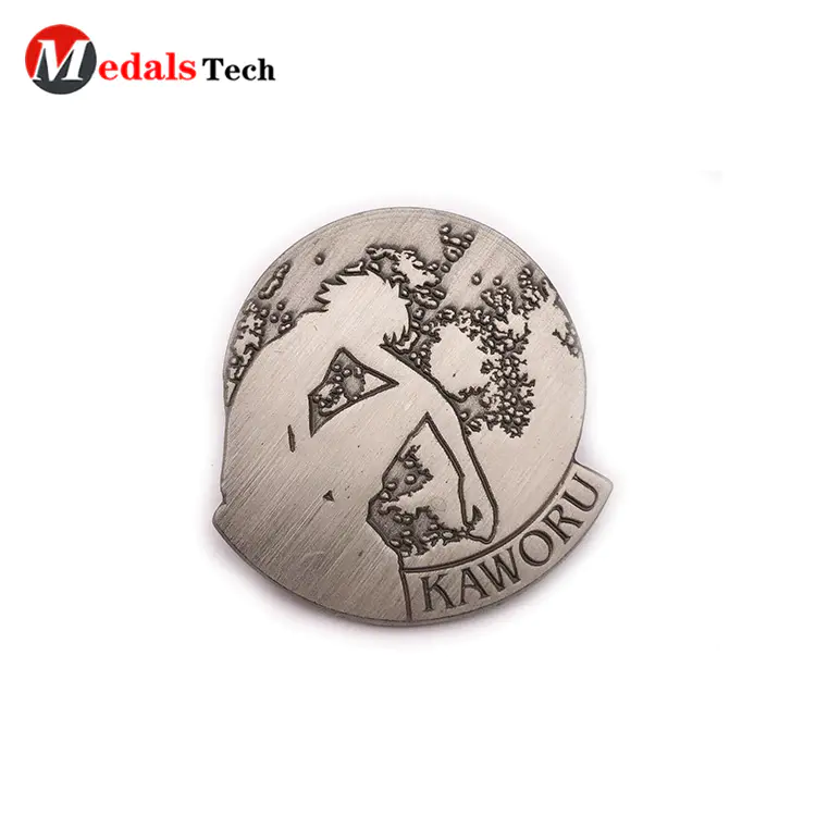 2019 new style antique silver zinc alloy blank lapel pin