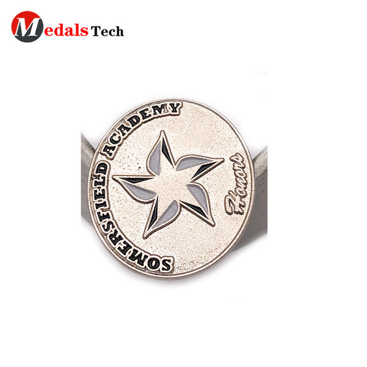 Custom owner design sandblast effect pin badge with soft enamel