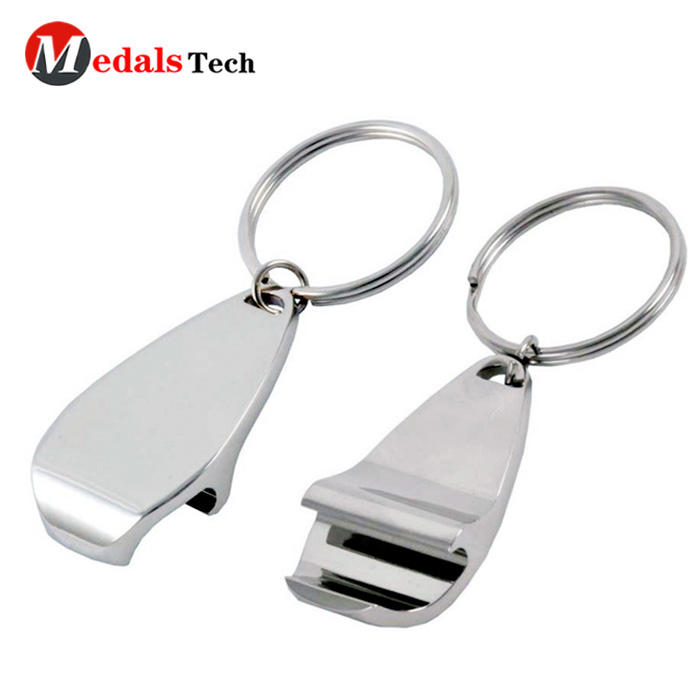 Creative shape zinc alloy gold plated club beer keychain bottle opener