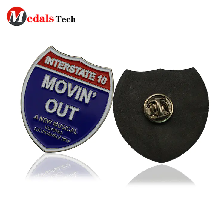 High quality cheap enamel company brand google lapel pin back