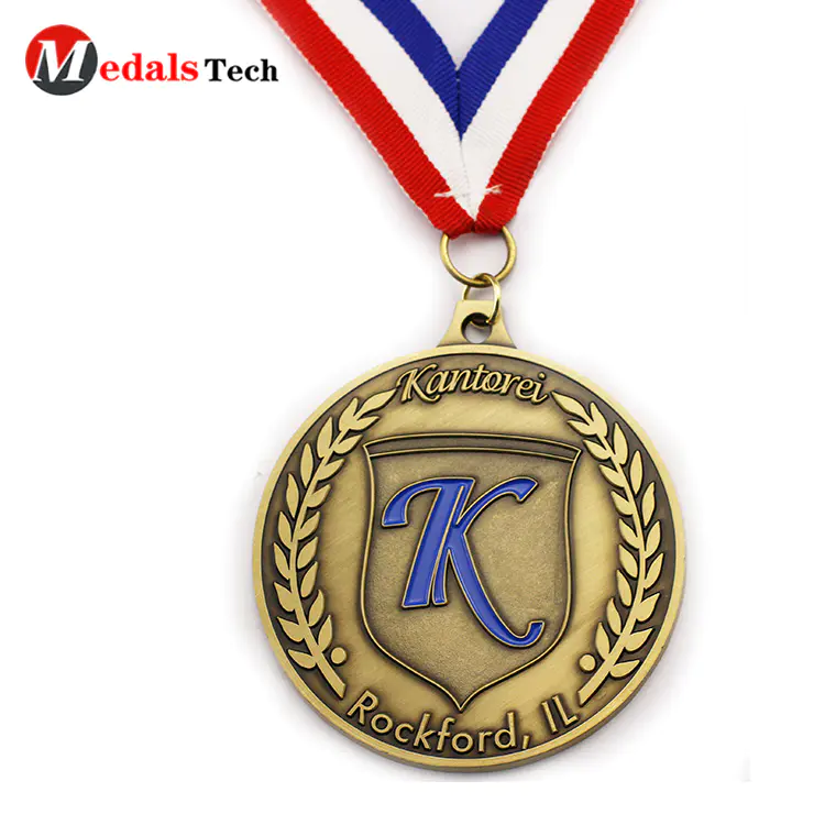 High quality cut out custom logo made round shape medals