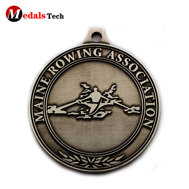 Promotional antique plating round plating rowing association medals