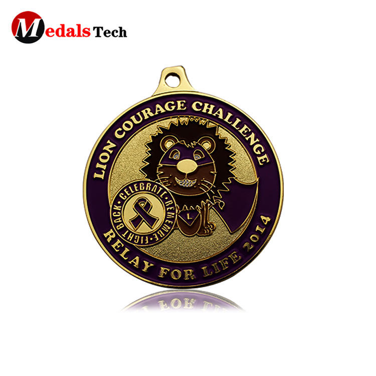Sports medals custom lion logo race medals