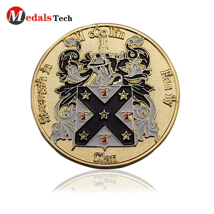 Custom challenge coins gold plating metal medal