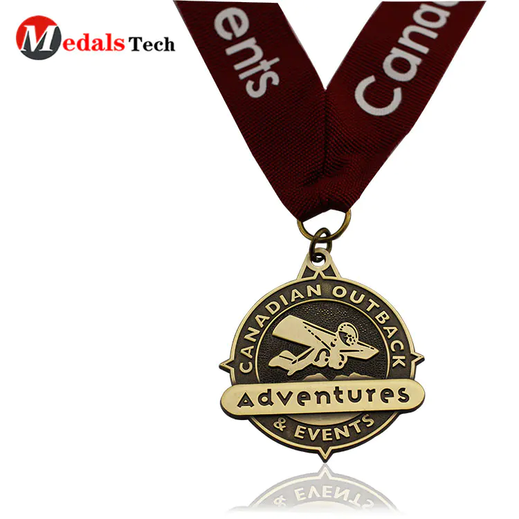 Custom made medals antique gold adventure events souvenir medals