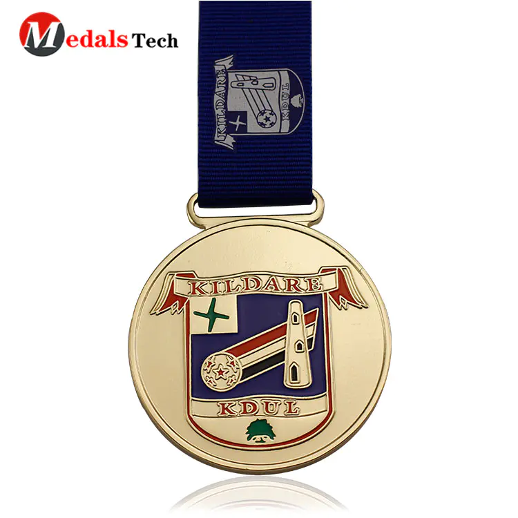 Custom race medals round shaped sport medals with ribbon