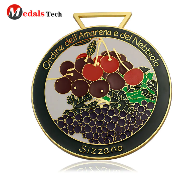 Custom medals with unique fruits logo souvenir