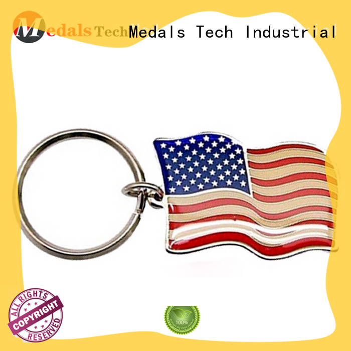 Medals Tech embossed metal key ring series for adults