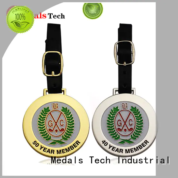Medals Tech soft golf bag name tags from China for adults