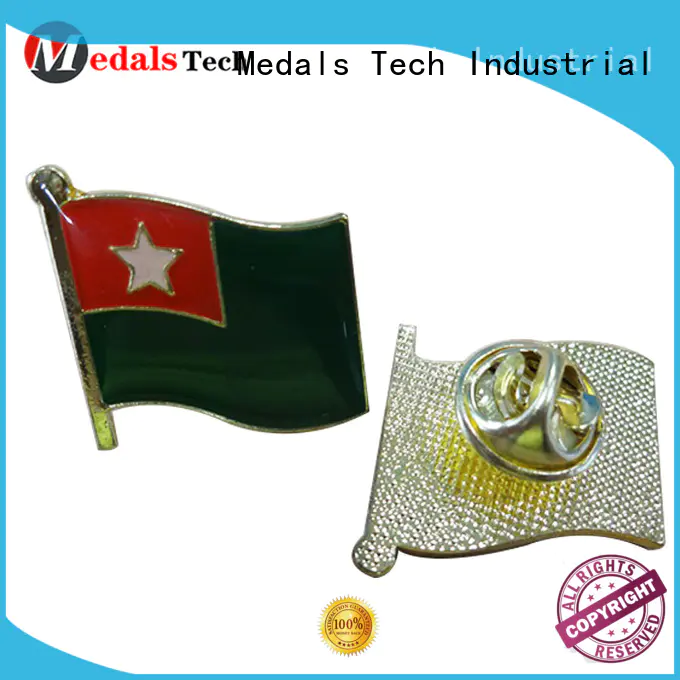 Wholesale custom metal national flag soft enamel sandblast lapel pin
