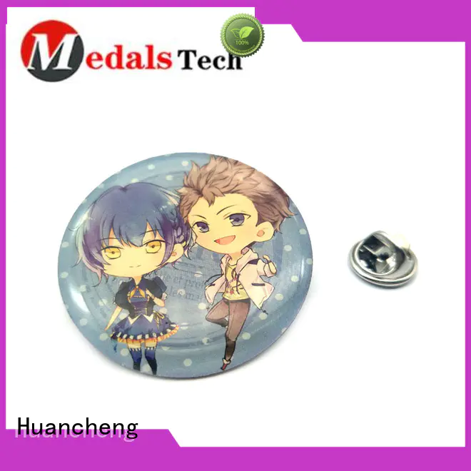 gold custom lapel pins cartoon Huancheng company